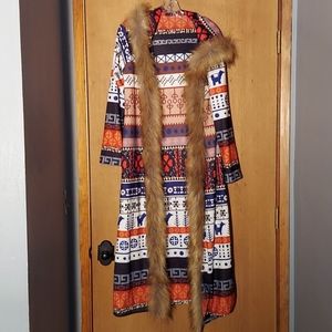 Long sweater jacket, Boho